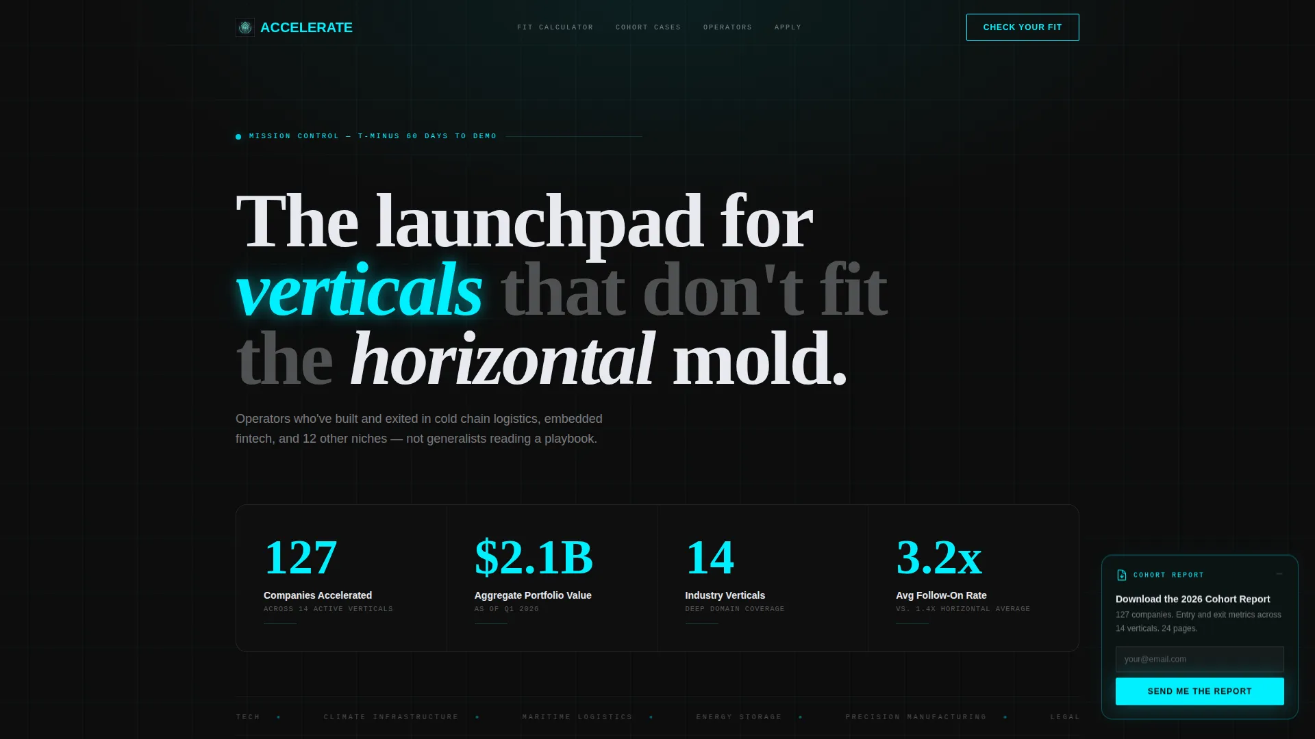 Industry-Specific Accelerator Landing Page Template