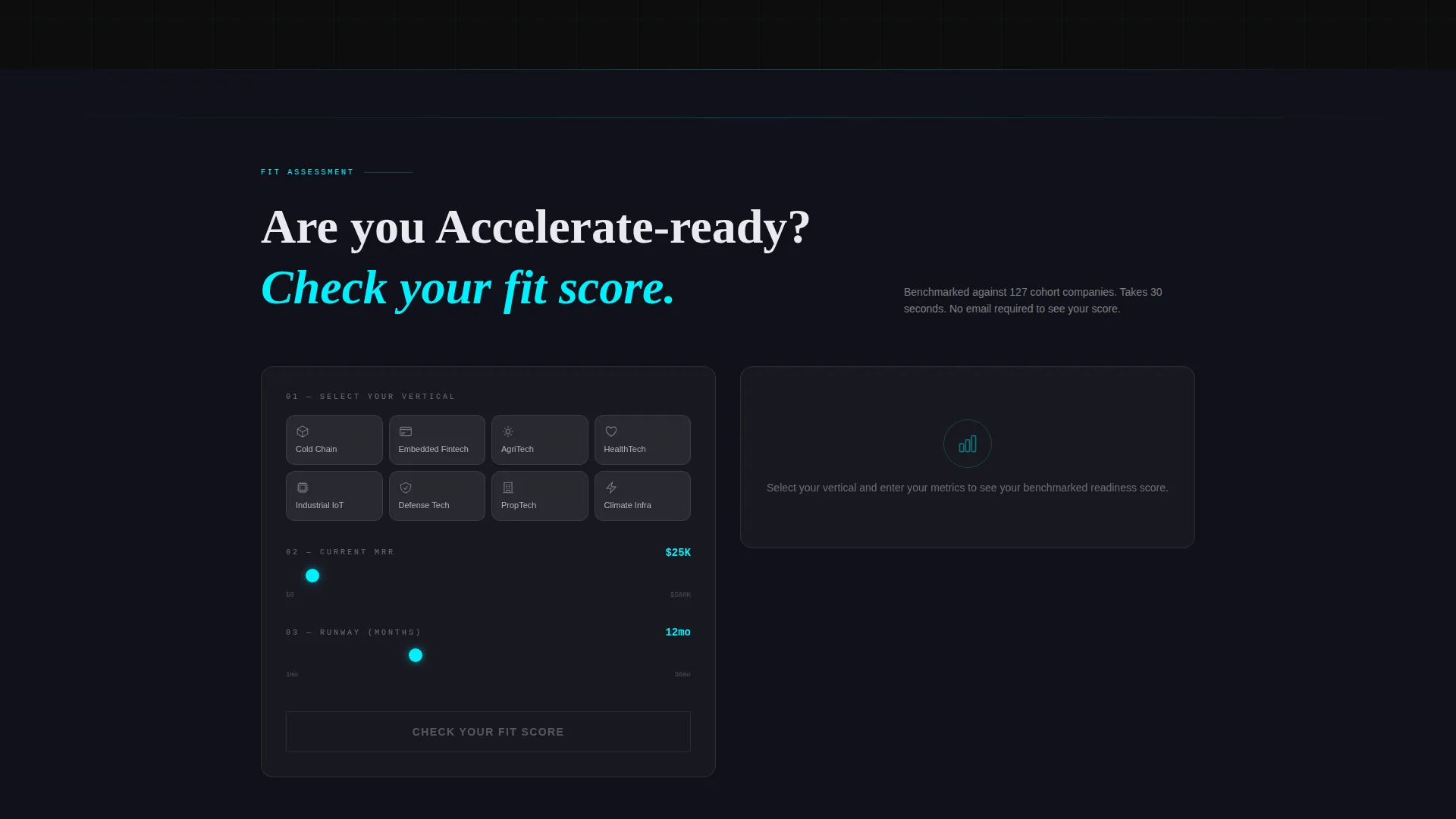 Industry-Specific Accelerator Landing Page Template