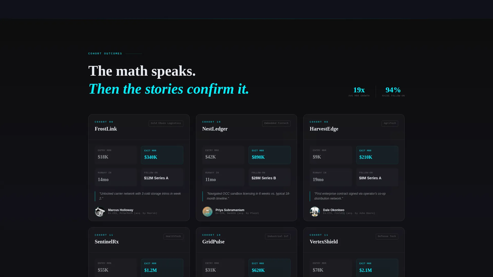 Industry-Specific Accelerator Landing Page Template