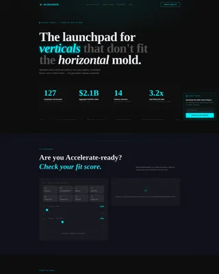 Industry-Specific Accelerator Landing Page Template