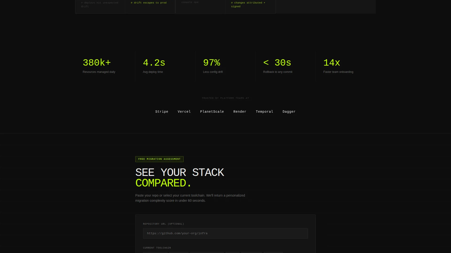 Infrastructure as Code Landing Page Template