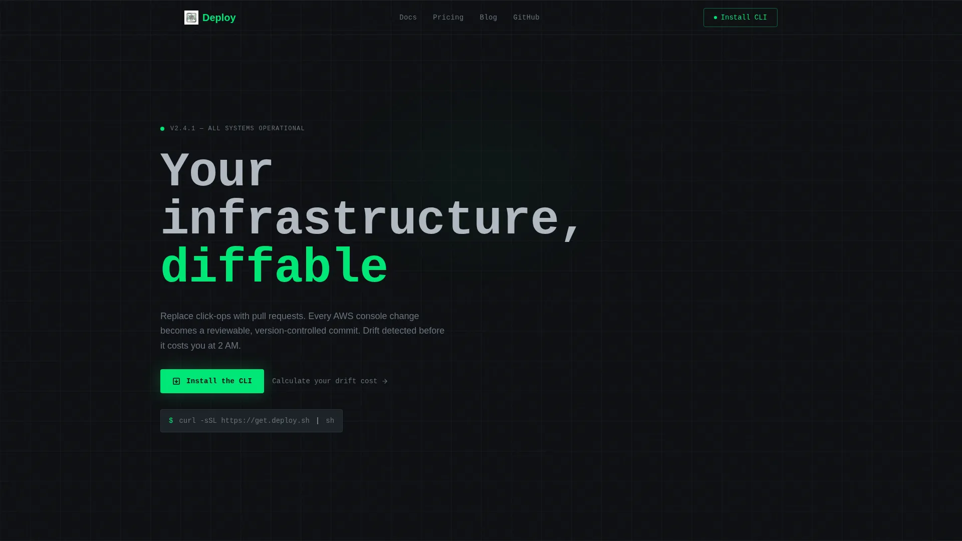 Infrastructure-as-Code Landing Page Template