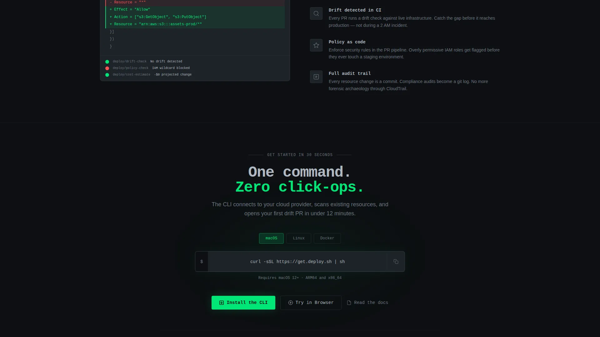 Infrastructure-as-Code Landing Page Template