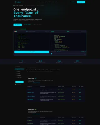 InsurTech API Documentation Landing Page Template