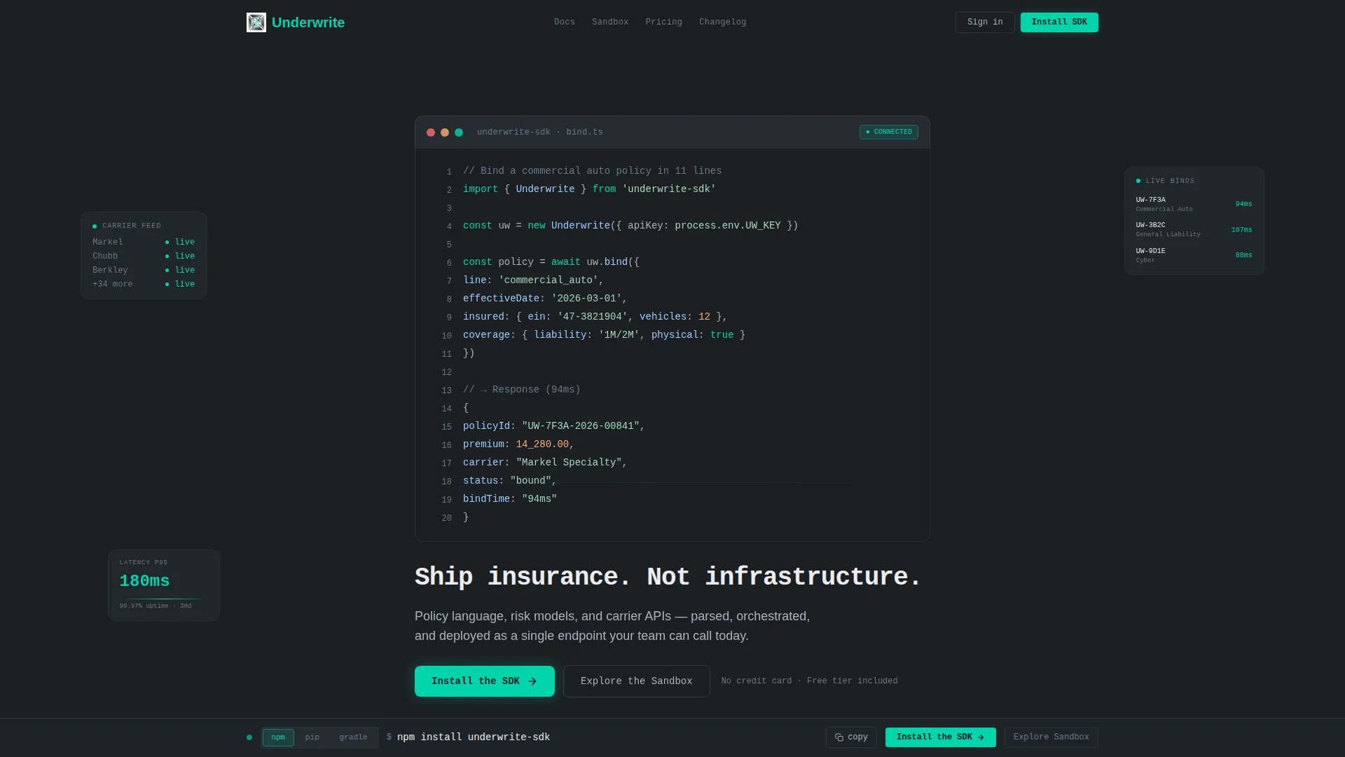 Next-Gen Insurtech Landing Page Template