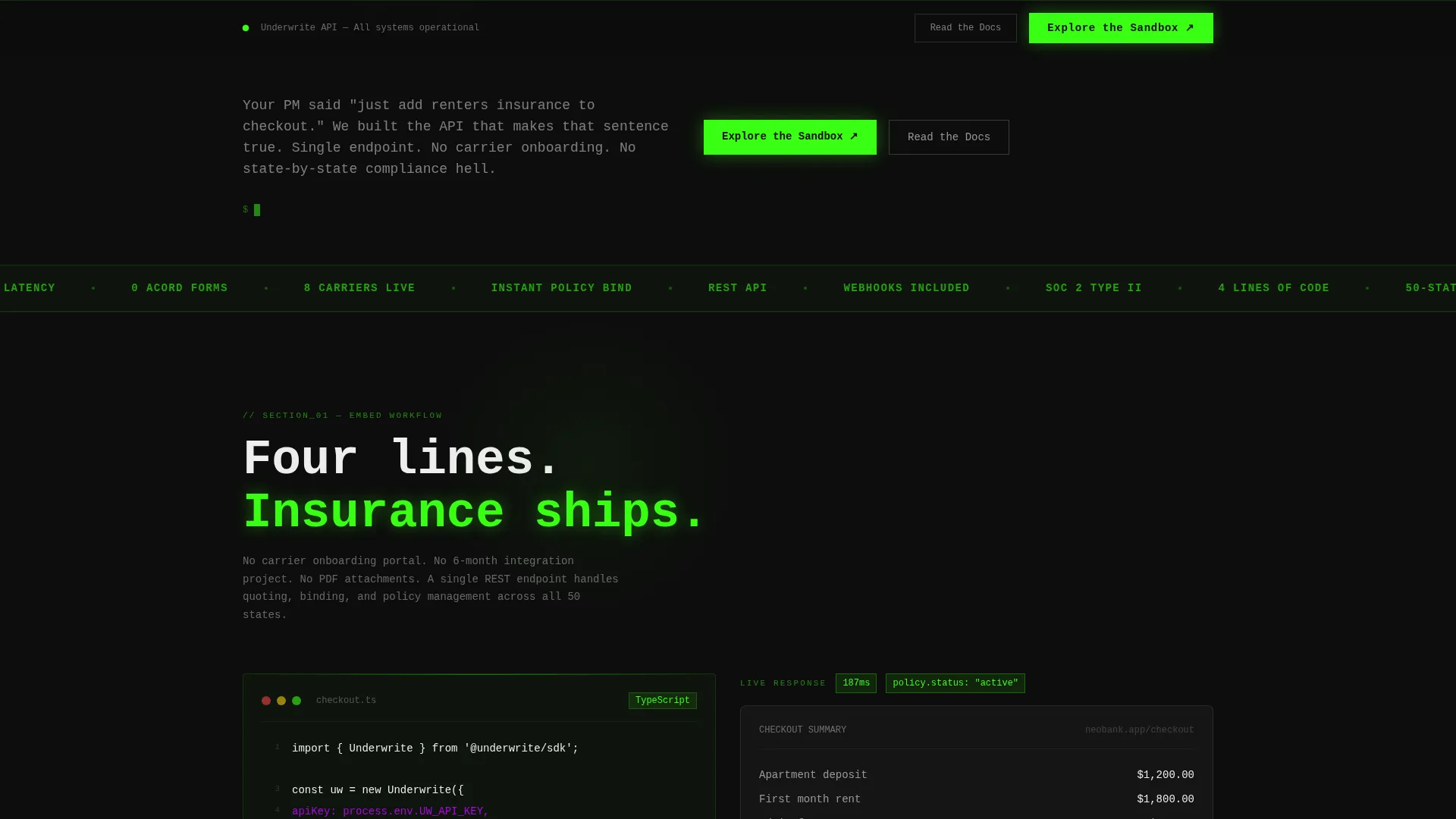 Rapid Insurance Technology Landing Page Template