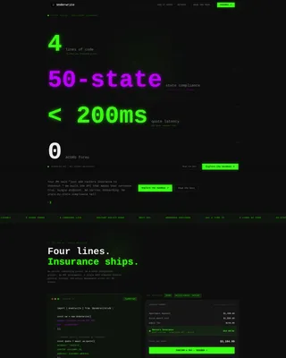 Rapid Insurance Technology Landing Page Template