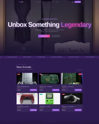 Immersive Gaming Store Landing Page Template