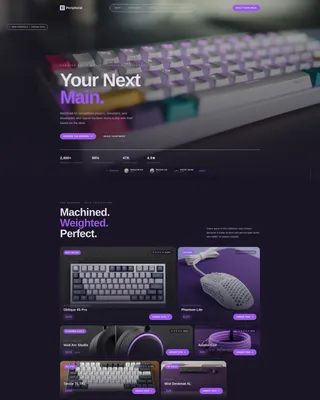Premium Gaming Peripherals Landing Page Template