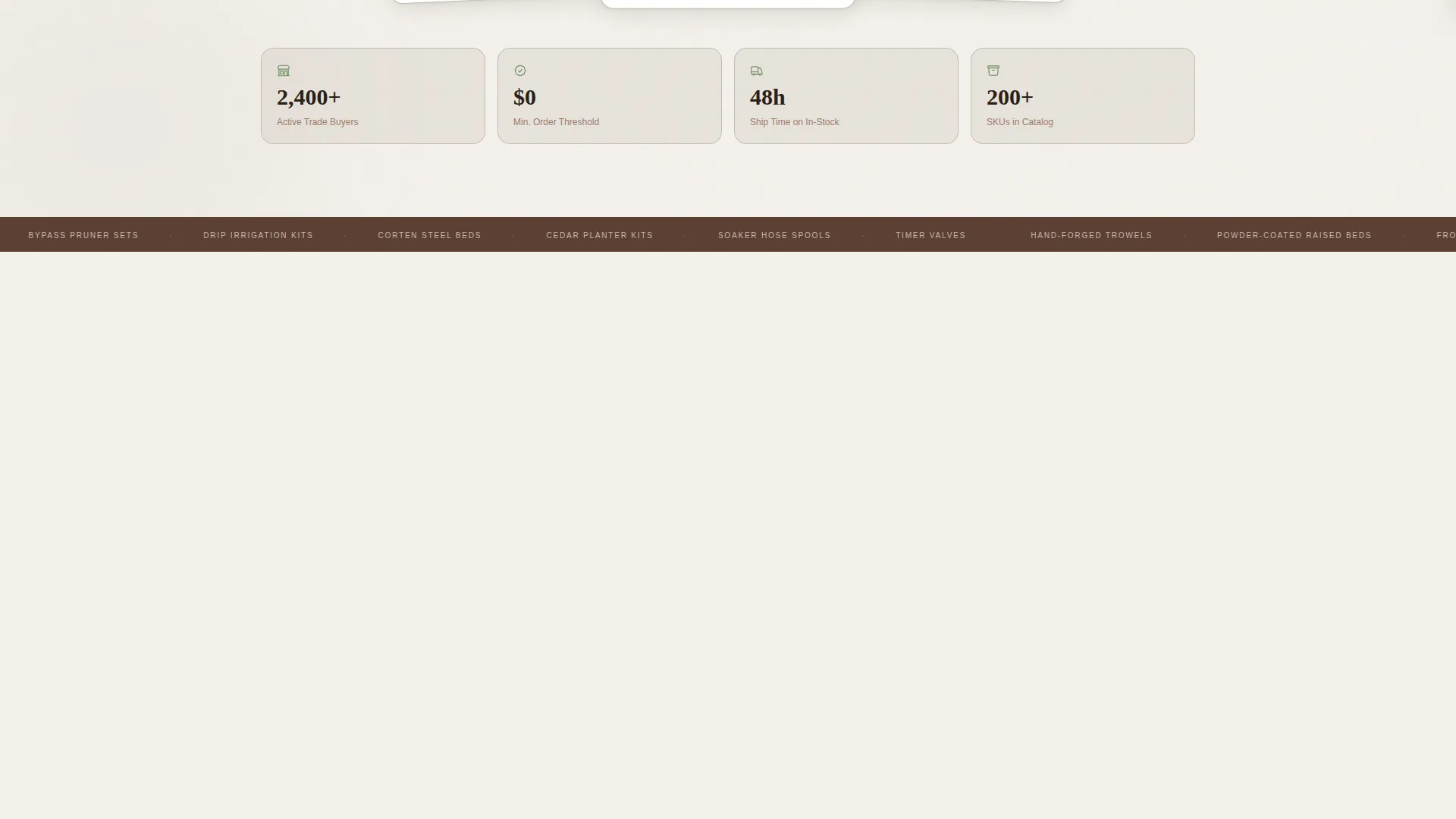Garden Tools & Planters Store Pricing Website Template