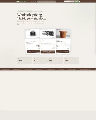 Garden Tools & Planters Store Pricing Website Template