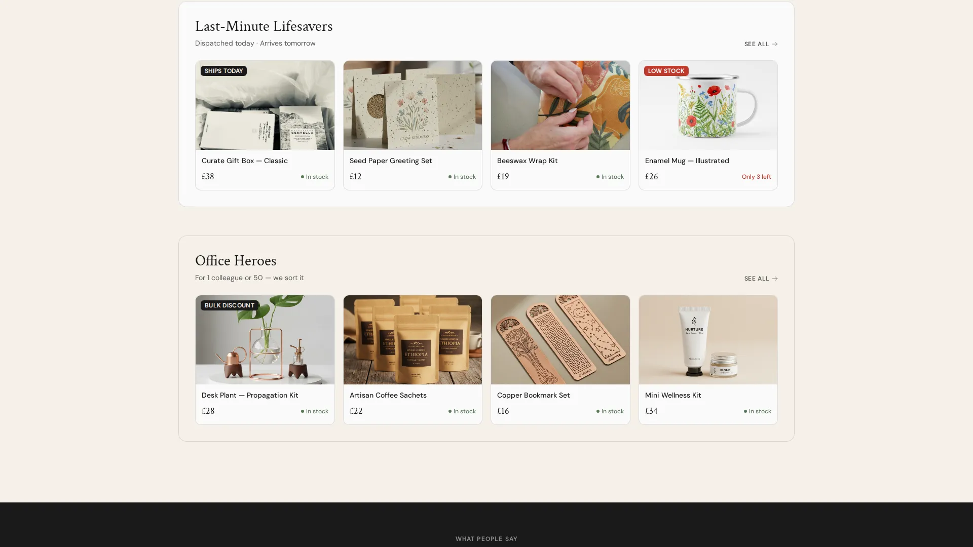 Specialist Gift & Specialty Store Professional Website Template