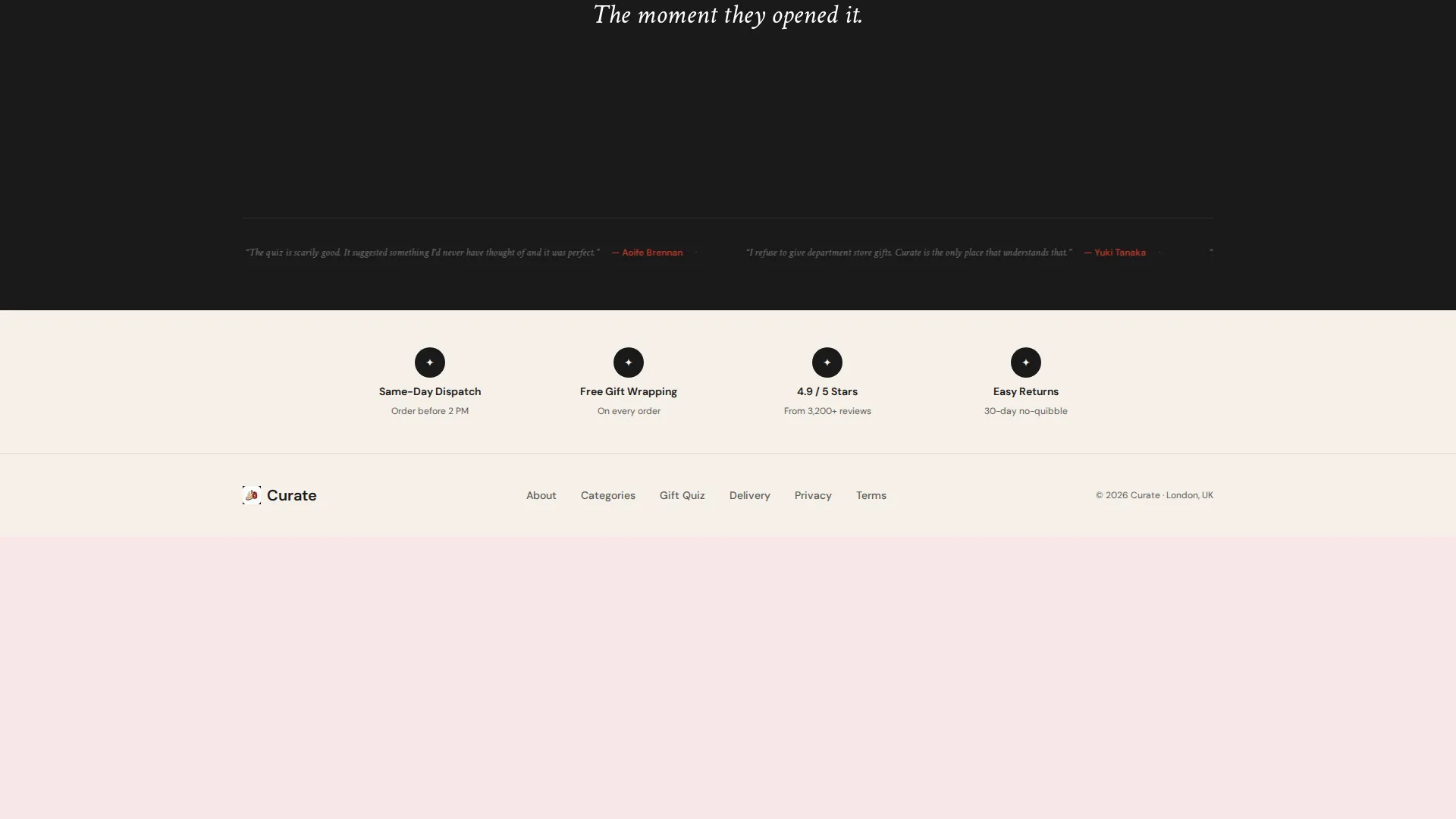 Specialist Gift & Specialty Store Professional Website Template