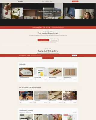 Specialist Gift & Specialty Store Professional Website Template