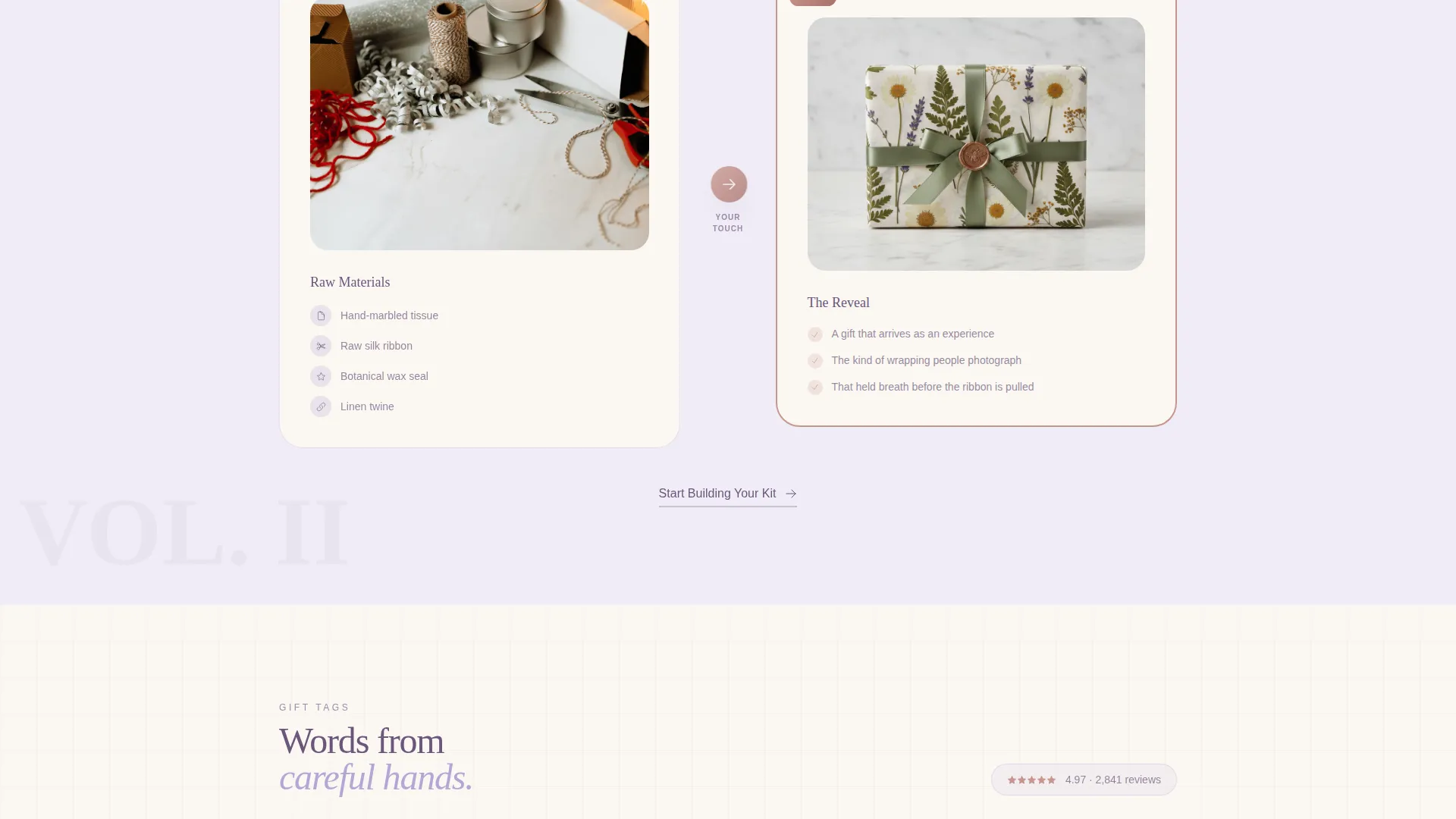 Gift Wrapping & Packaging Store Portfolio Website Template