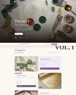 Gift Wrapping & Packaging Store Portfolio Website Template