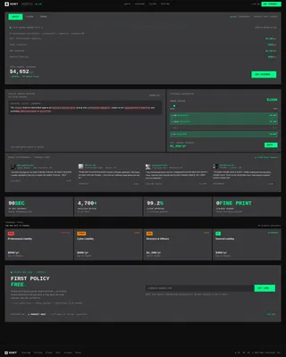 Bold Brutalist InsurTech Landing Page Template