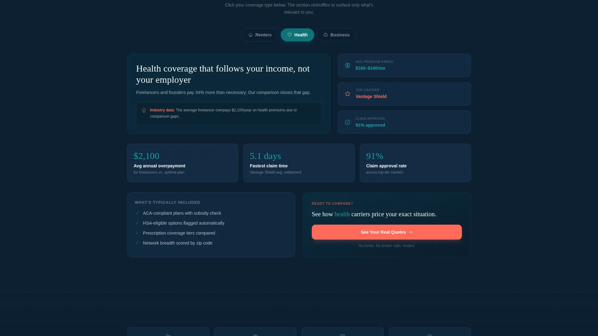 Insurtech Waitlist Landing Page Template