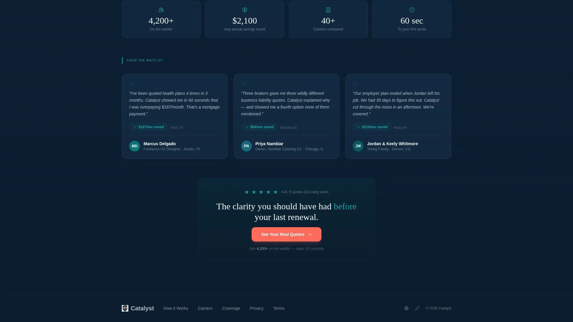 Insurtech Waitlist Landing Page Template