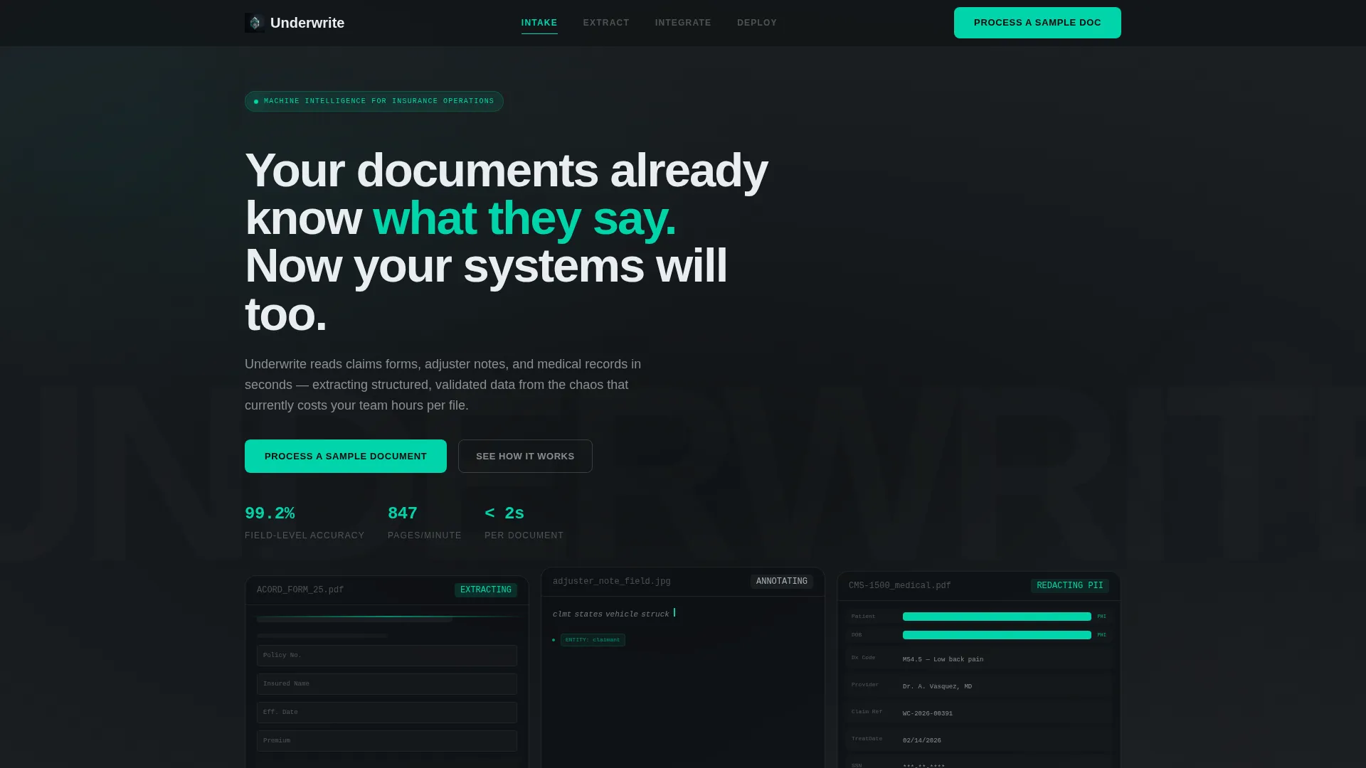 Intelligent Coverage Management Landing Page Template