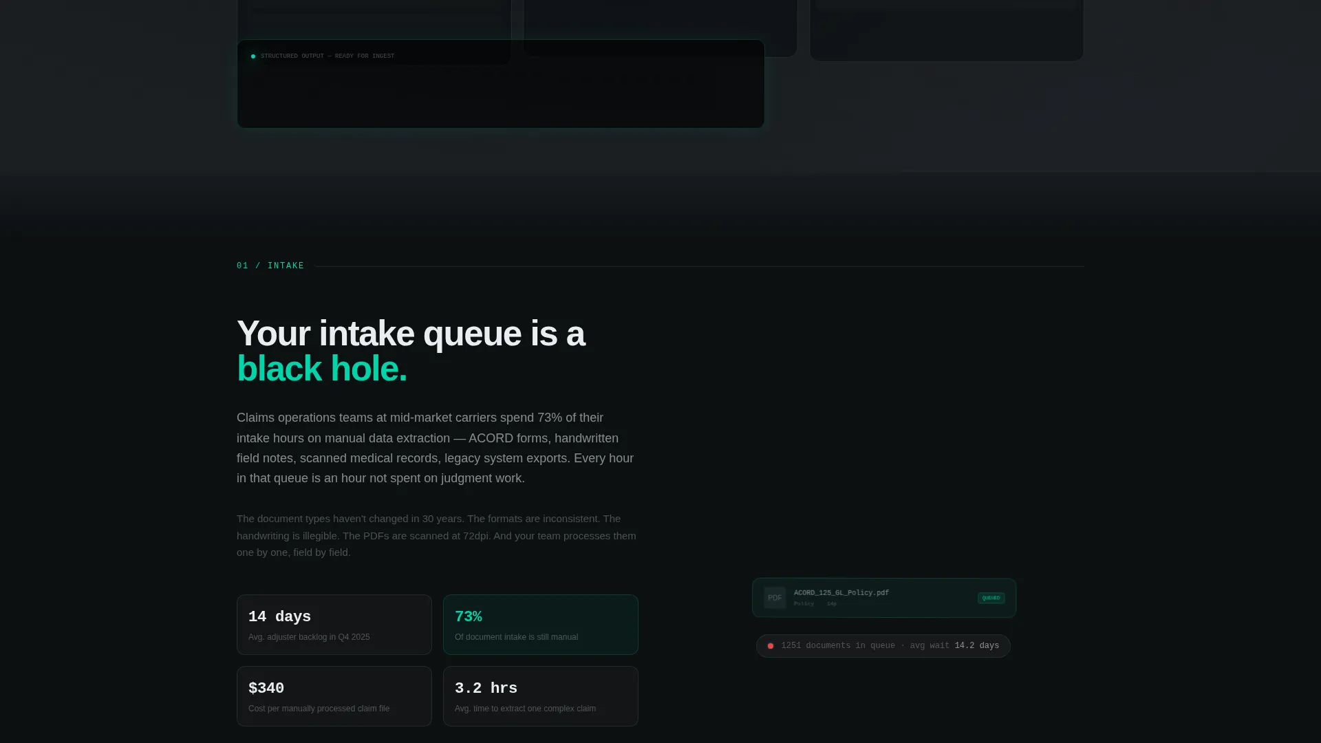 Intelligent Coverage Management Landing Page Template