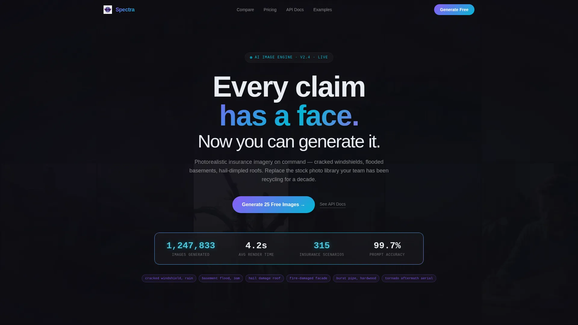 AI Insurance Image Generator Landing Page Template
