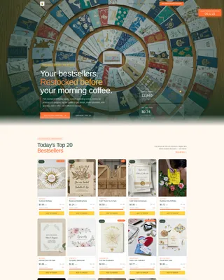 Wholesale Greeting Cards Landing Page Template