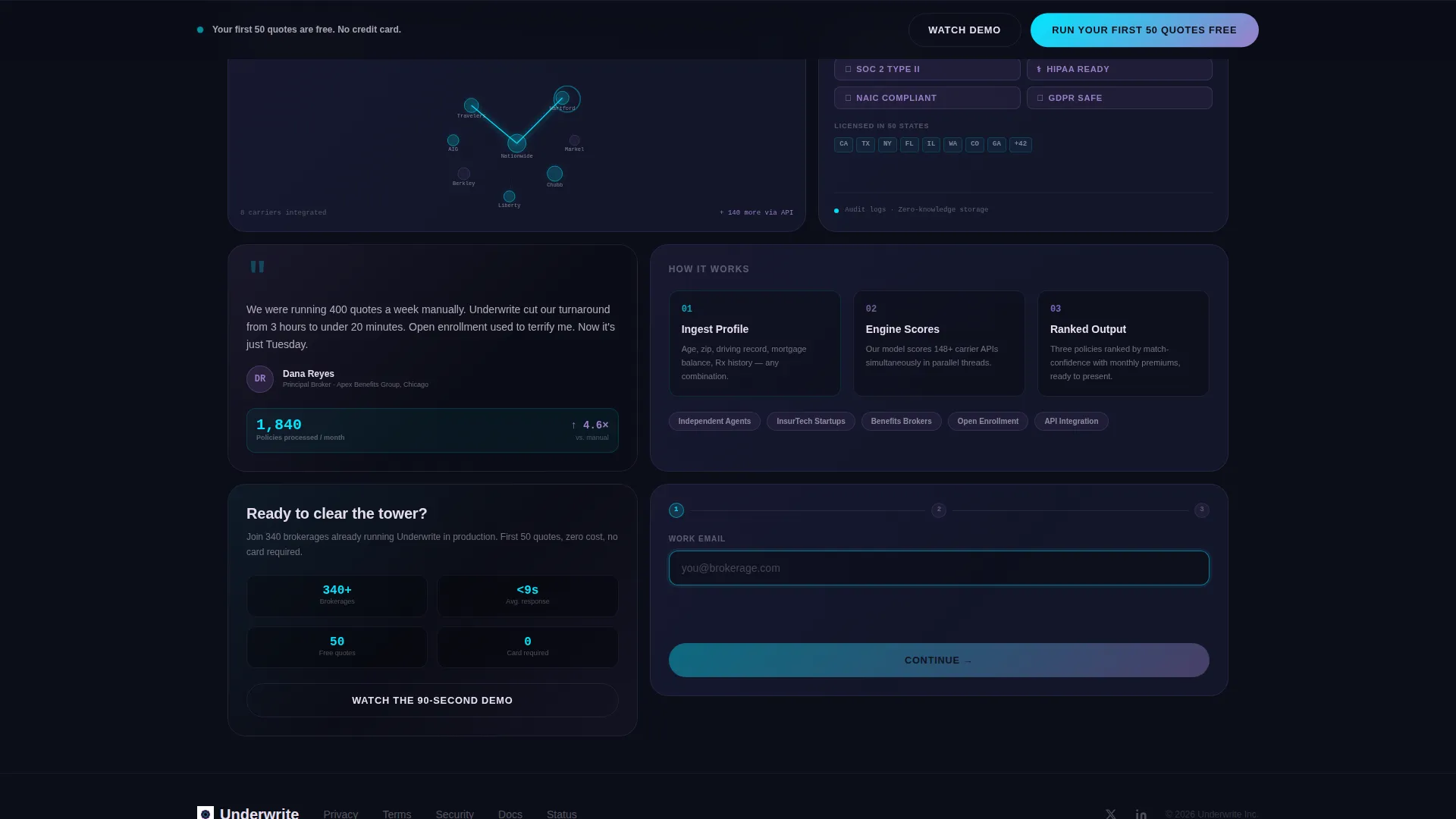 Intelligent Policy Management Landing Page Template