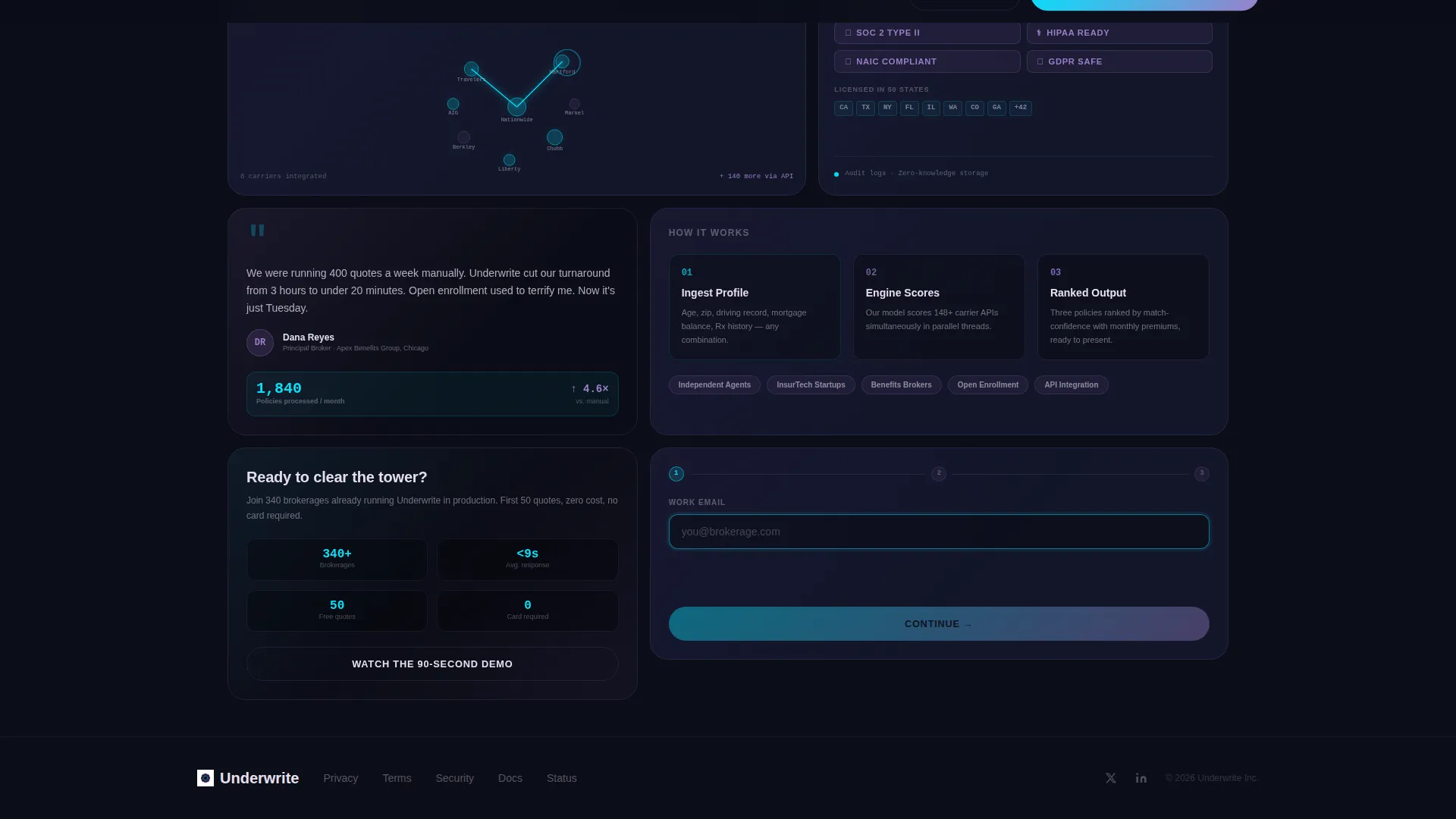 Intelligent Policy Management Landing Page Template