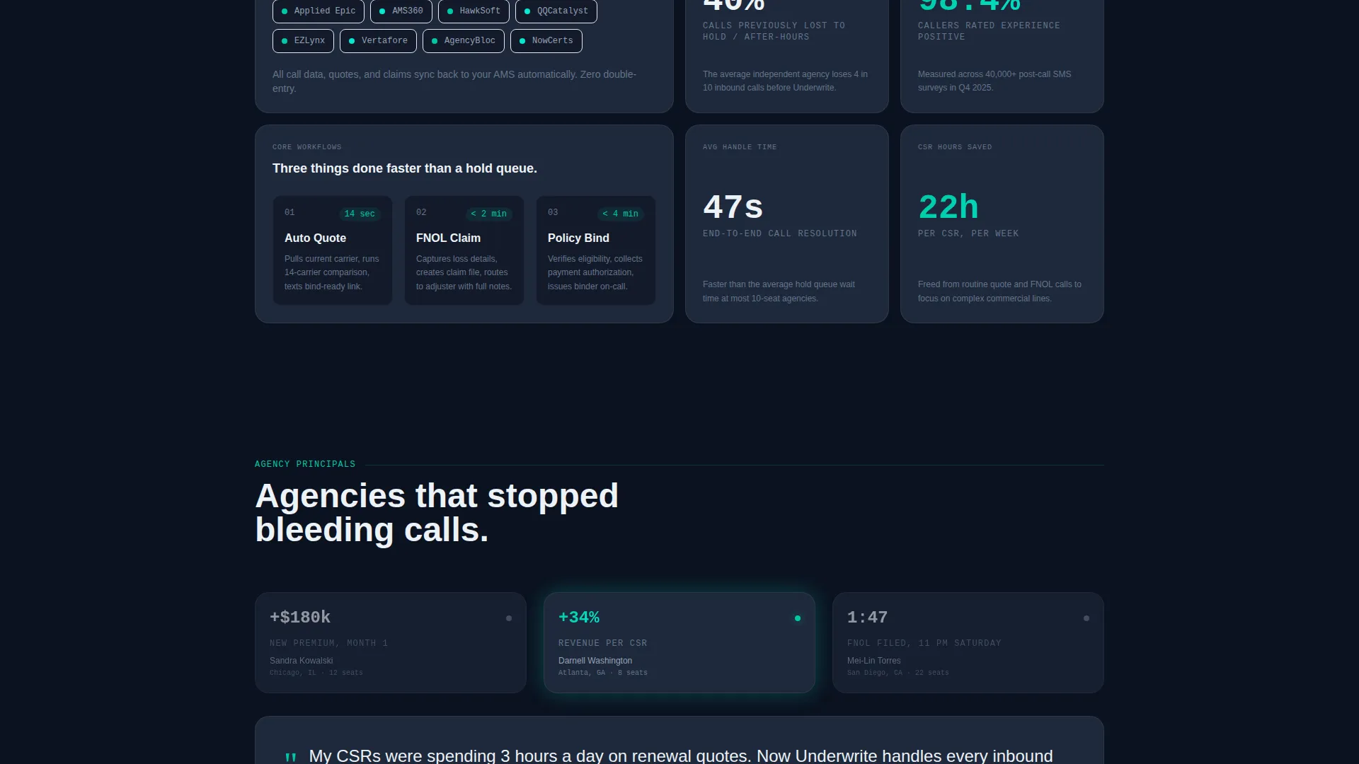 Insurance AI Voice Agent Landing Page Template