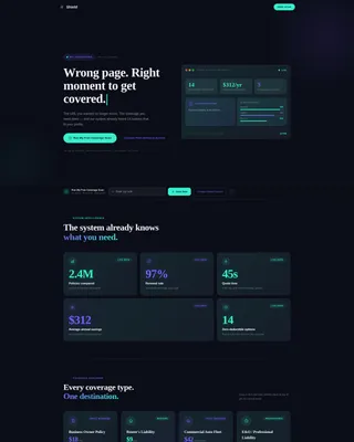 Insurance Agency 404 Error Coverage Recovery Website Template