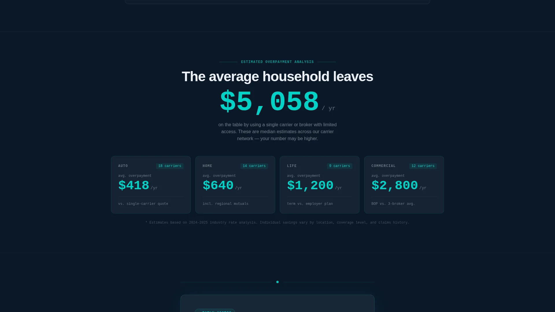 Insurance Comparison Platform Pre-Launch Website Template