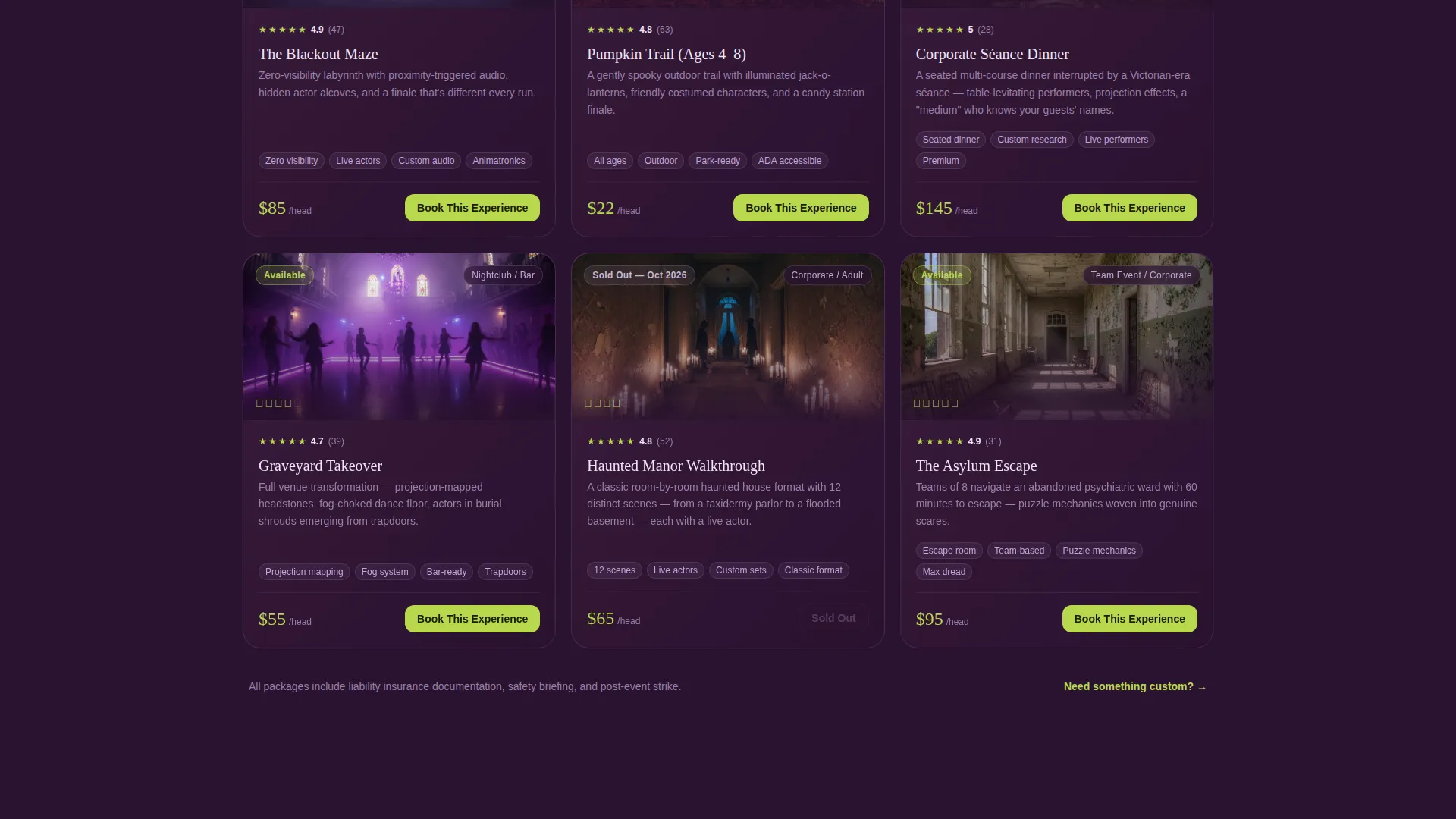 Halloween Business Booking Website Template
