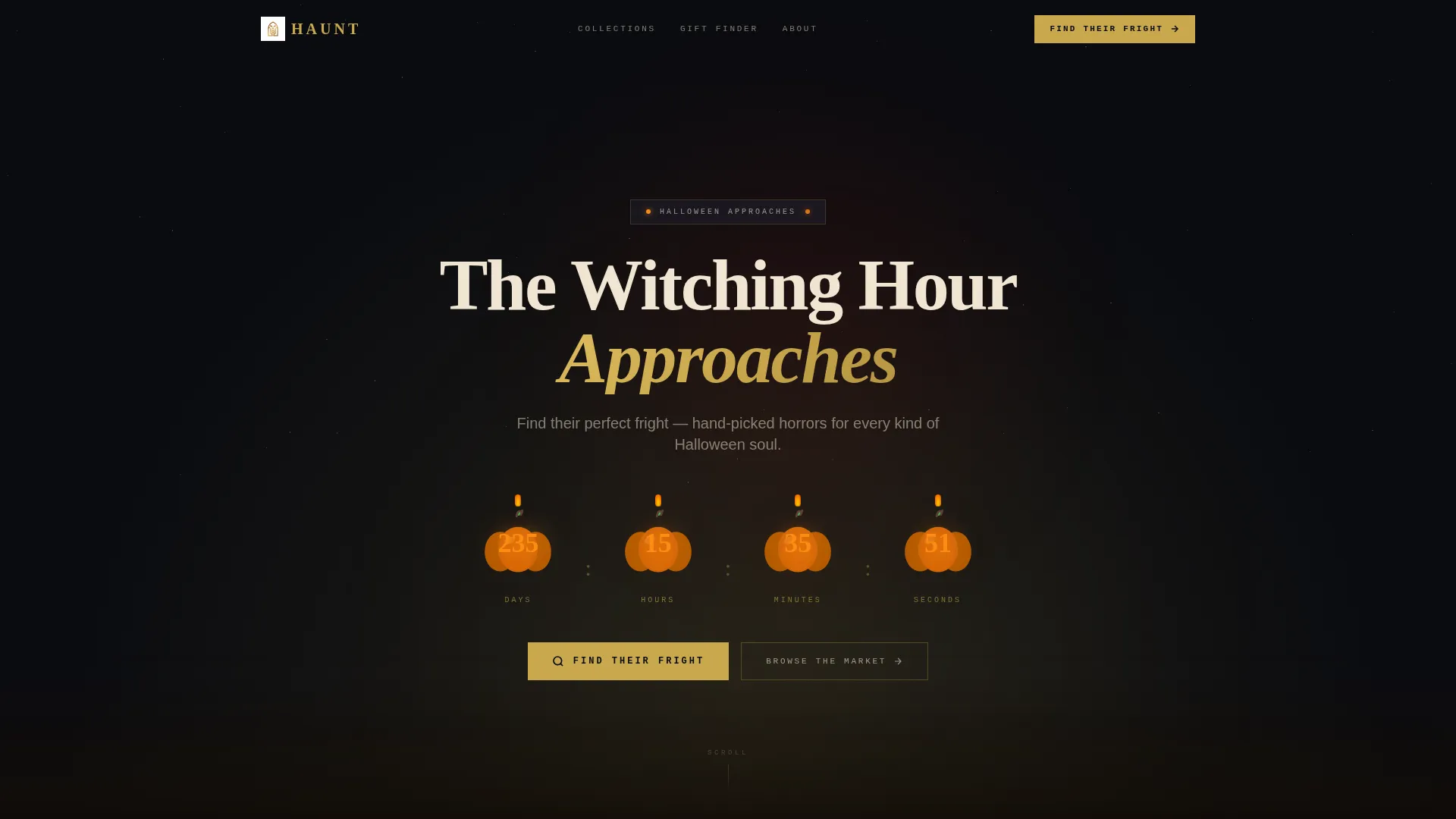 Halloween Gift Store Landing Page Template