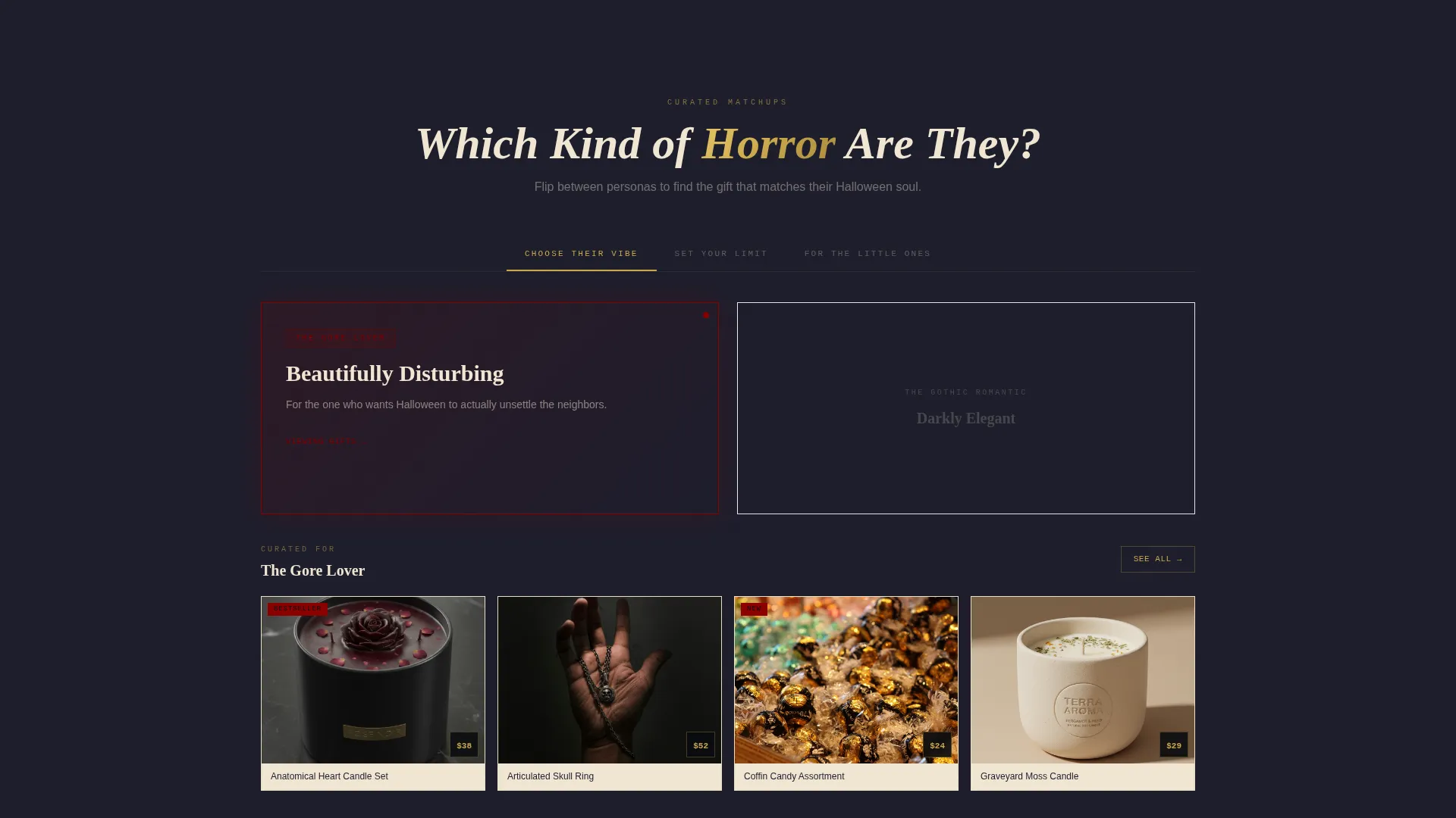 Halloween Gift Store Landing Page Template