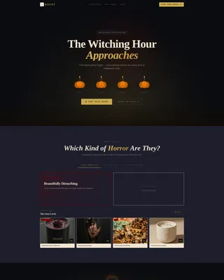 Halloween Gift Store Landing Page Template
