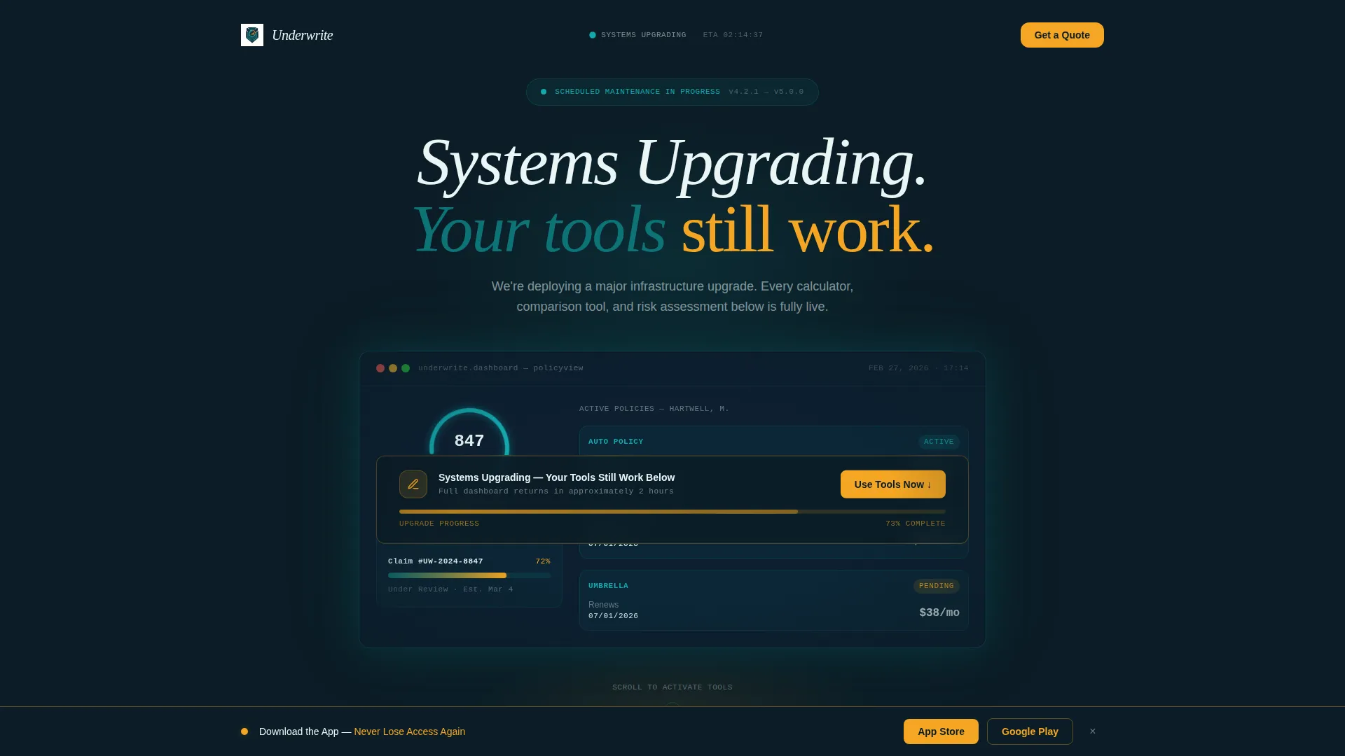 Insurance Agency Cost Calculator Website Template