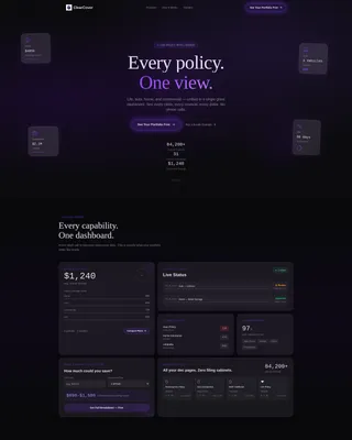 Multi-Line Insurance Agency Coverage Discovery Website Template