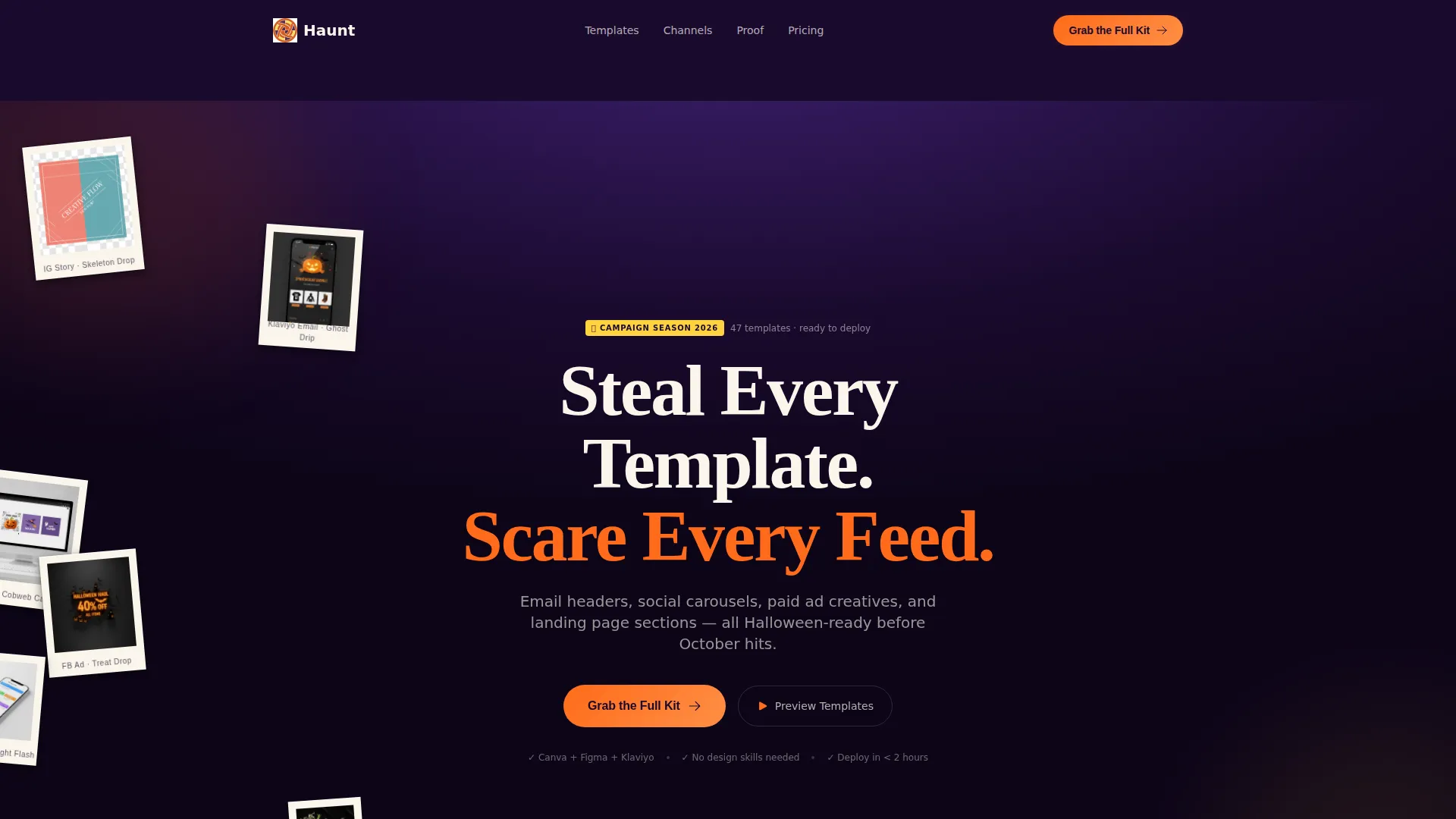 Halloween Marketing Landing Page Template Kit