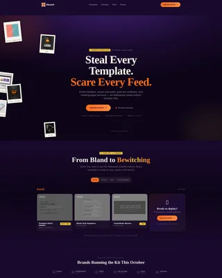 Halloween Marketing Landing Page Template Kit