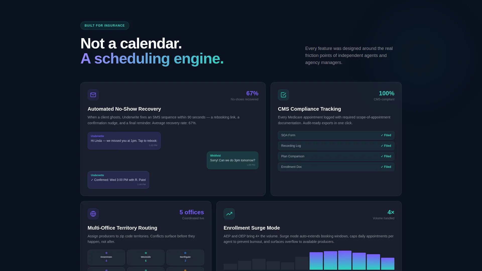 Insurance Appointment Scheduling Landing Page