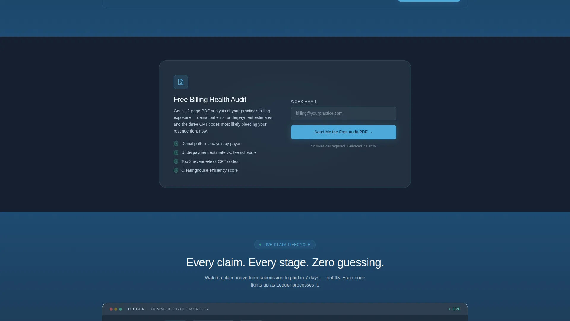 Streamlined Accounting Ledger Landing Page Template