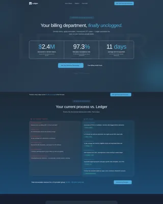 Streamlined Accounting Ledger Landing Page Template