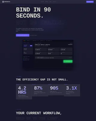Insurance Booking Comparison Landing Page Template