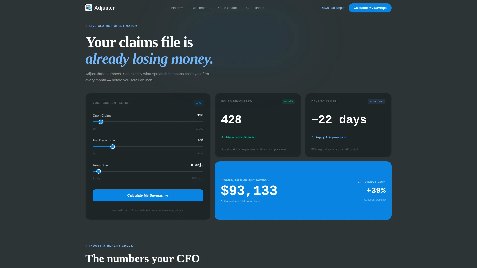 Dynamic Claims Adjuster Landing Page Template