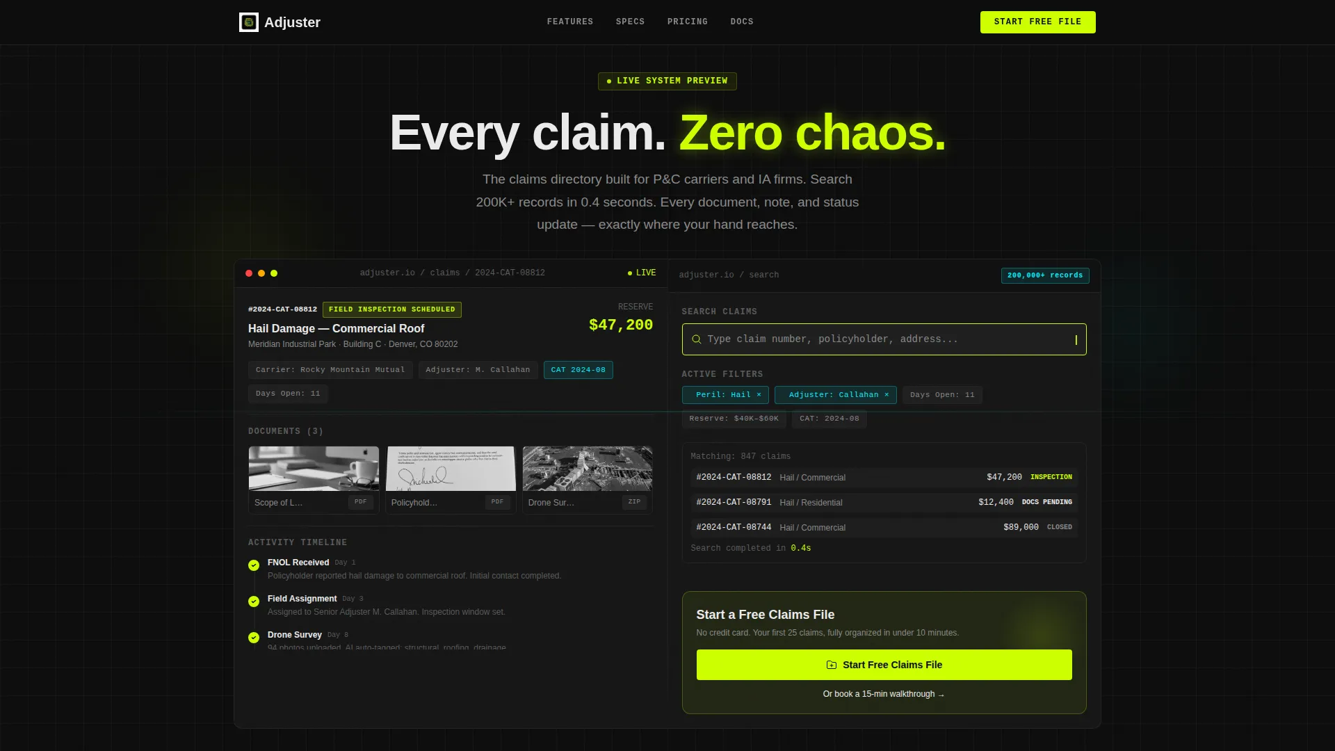 Expert Claims Processing Landing Page Template