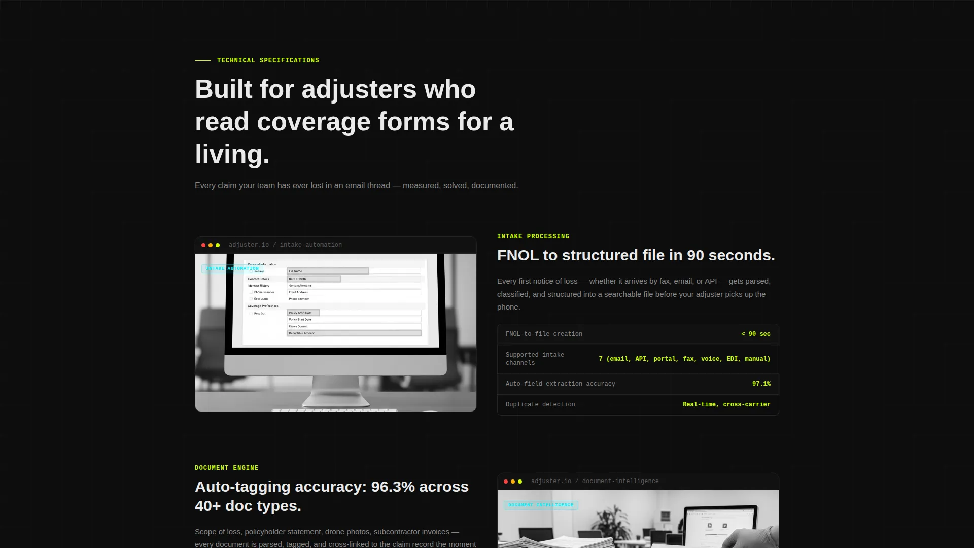 Expert Claims Processing Landing Page Template