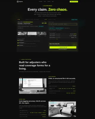 Expert Claims Processing Landing Page Template
