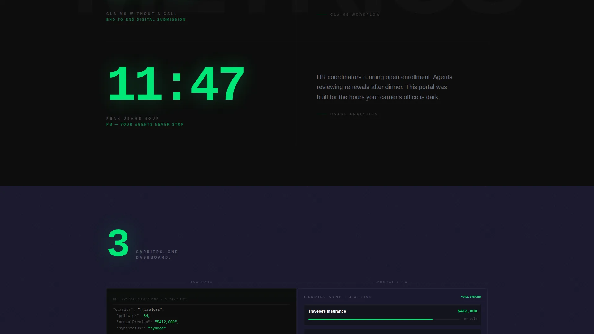 Powerful Insurance Platform Landing Page Template
