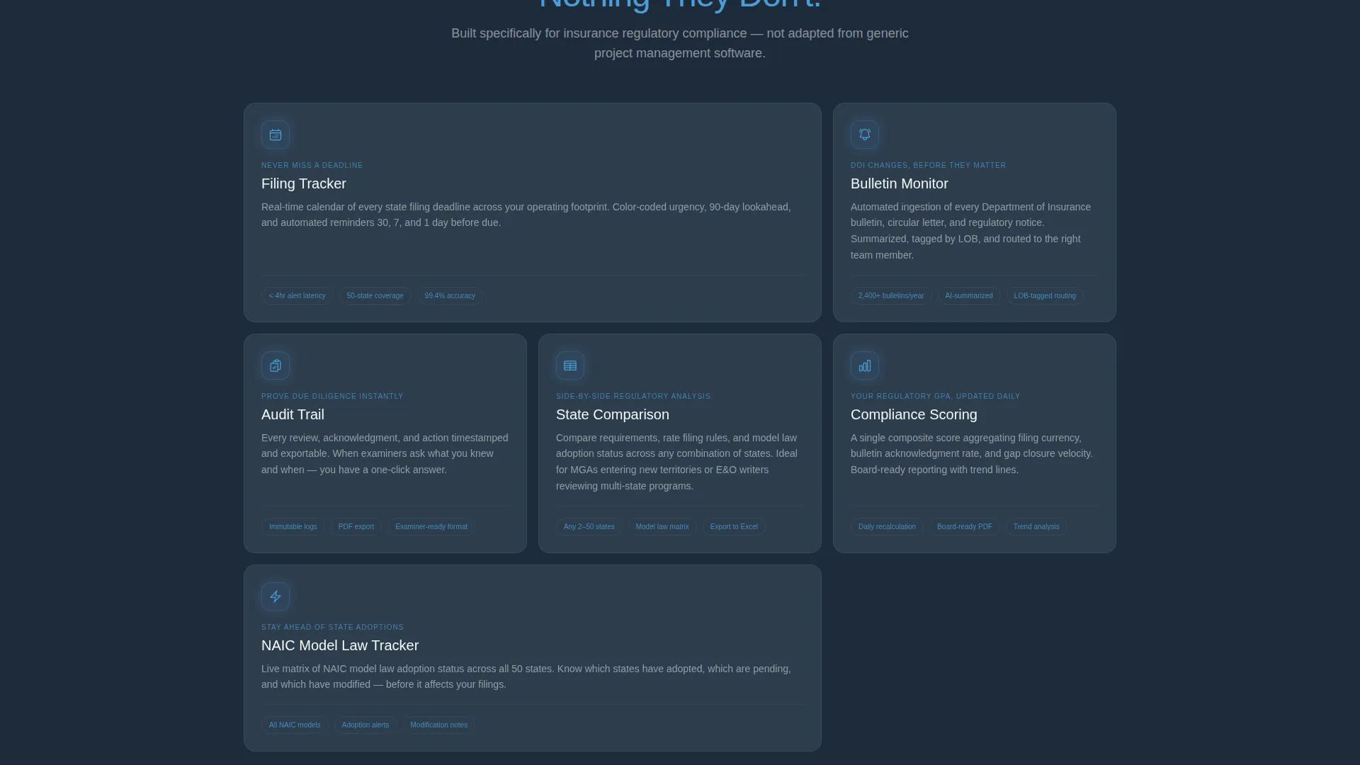 Insurance Compliance Management Landing Page Template